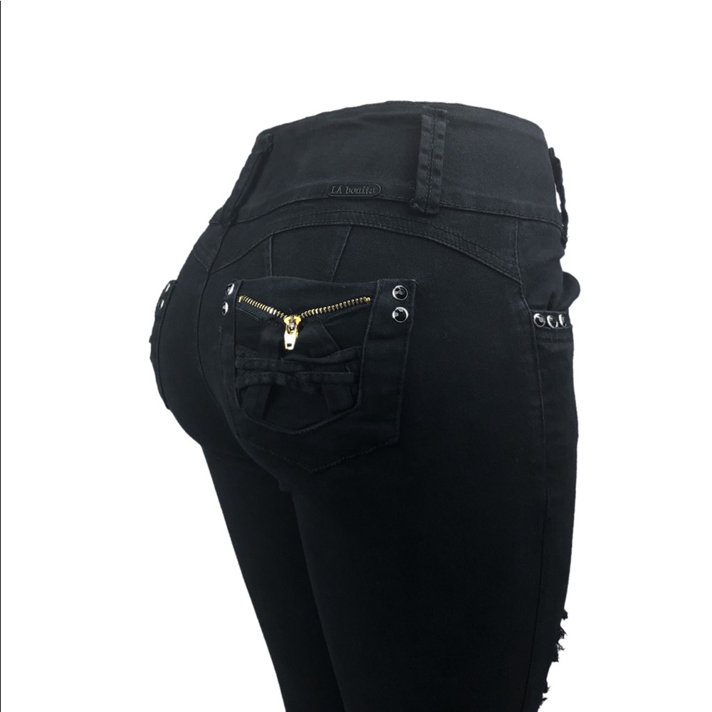 LA BONITA JEANS Women’s High Waist Ripped Skinny - Picture 2 of 5